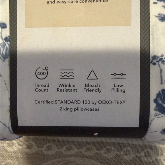 NWT - King Floral Performance Pillowcase Set - Picture 4 of 5